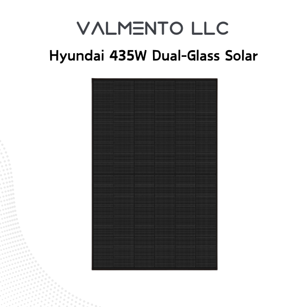 Hyundai 435W HJT Monofacial Dual-Glass Full Black Solarmodul